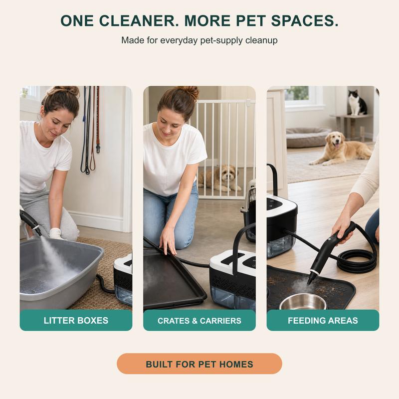 PawSteam™ – High-Temperature Pet Home Steam Cleaner