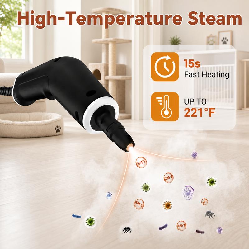 PawSteam™ – High-Temperature Pet Home Steam Cleaner